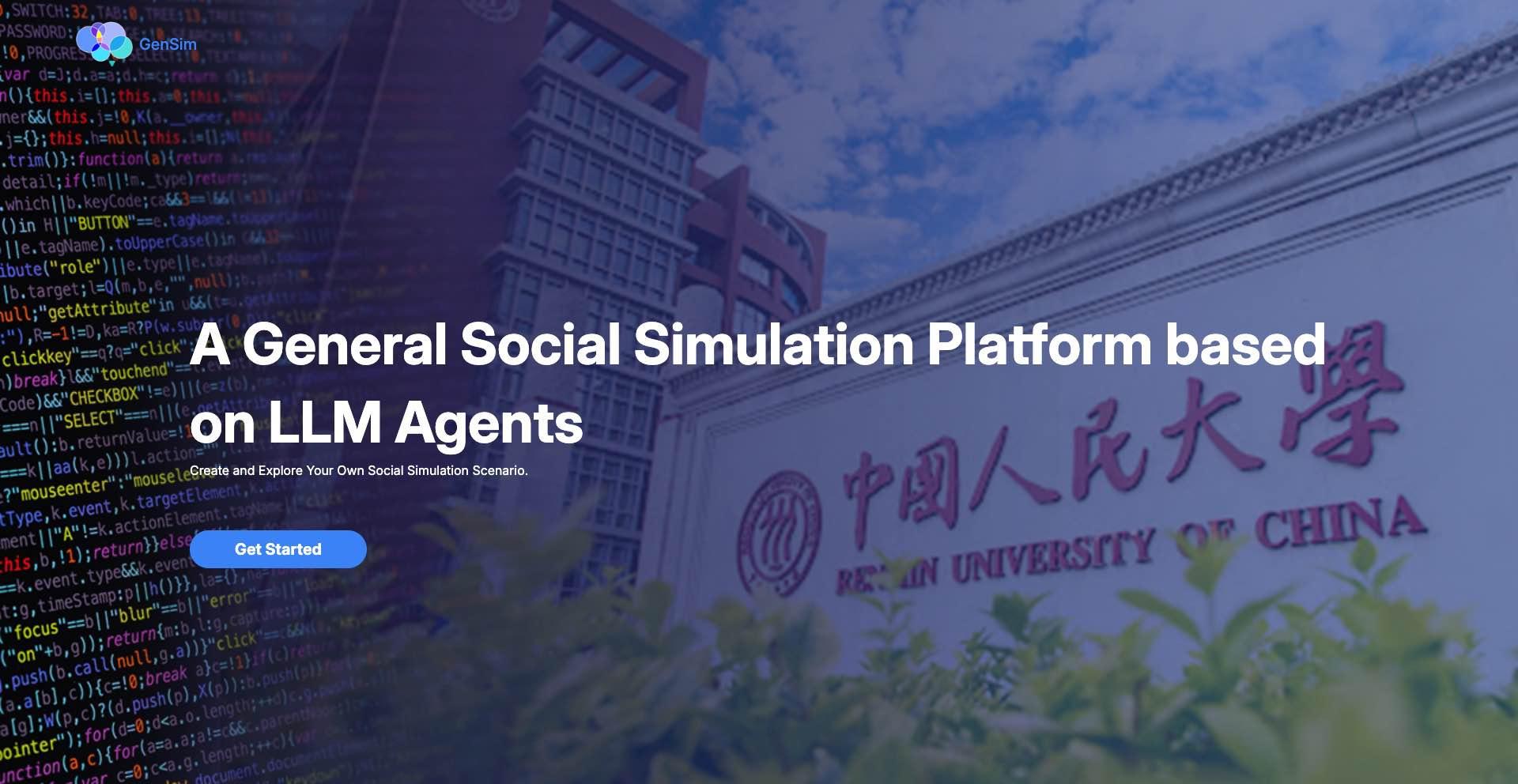 GenSim: A General Social Simulation Platform with Large Language Model based Agents